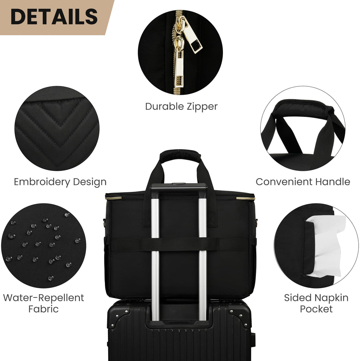 kadilong Sewing Machine Case with Multiple Storage Pockets&Removable Pad for Accessories, Universal Carrying Tote Sewing Machine Storage Bag Compatible with Most Standard Singer, Brother, Janome