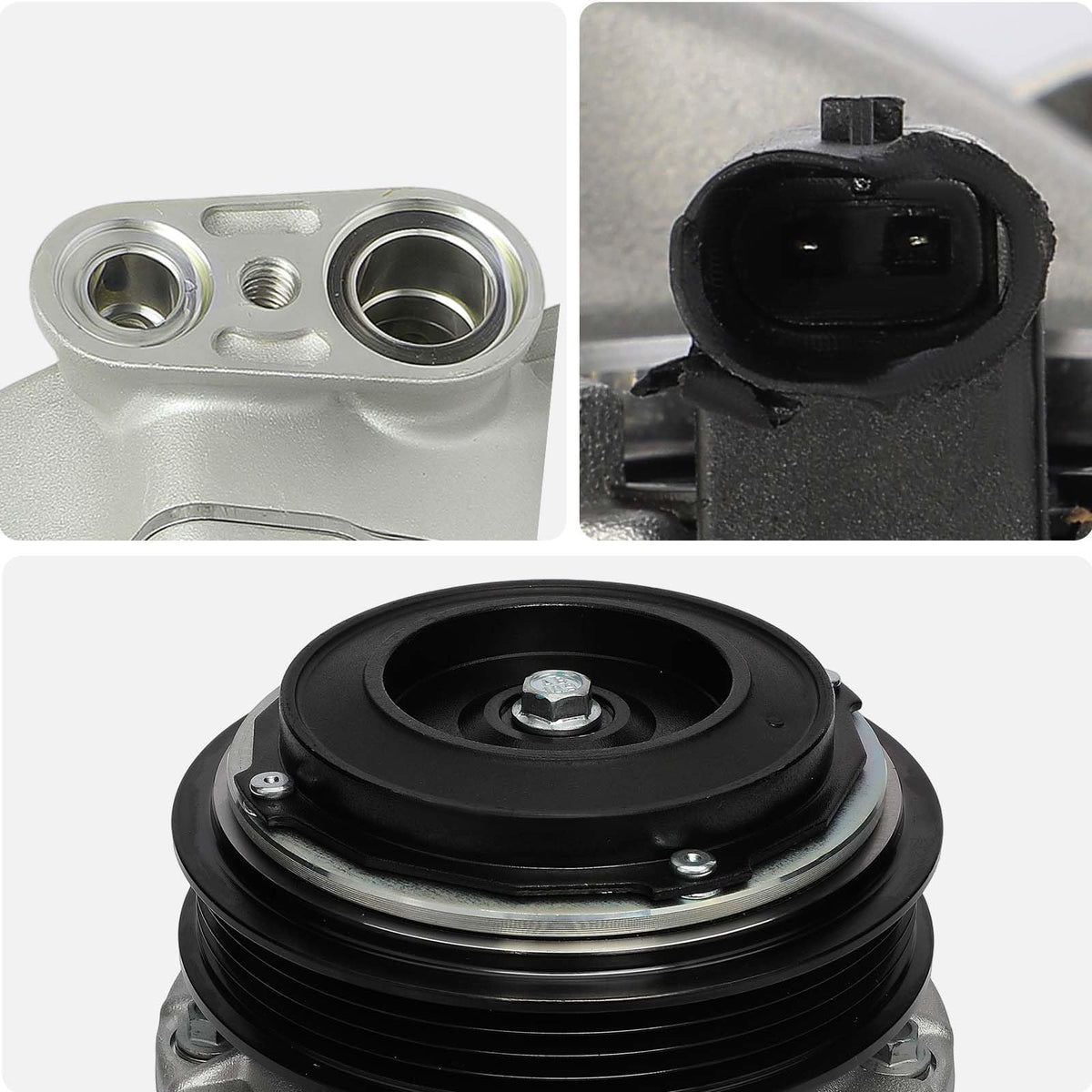 AISIN AFTERMARKET ACCGM-00904 Air Conditioner AC Compressor - Compatible with Chevrolet Silverado GMC Sierra 1500 2019-2023, Silverado Sierra 2500 3500 HD 2020-2023 - with 4-Pulley Groove, with Clutch