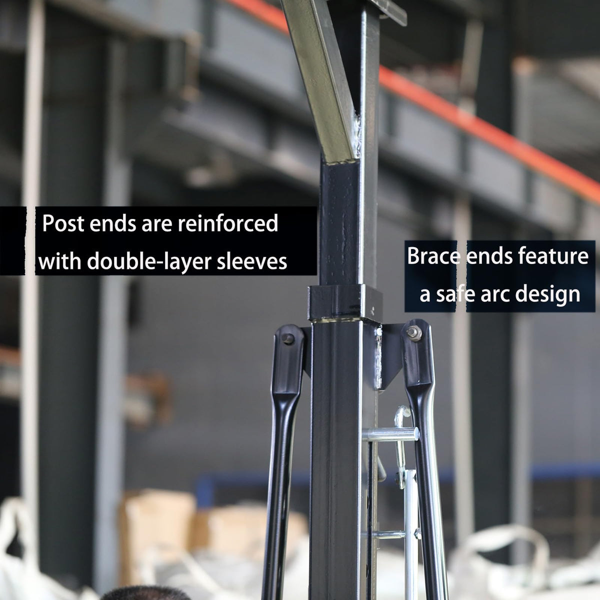 Electrical Gantry Crane 2000 LBS - 8.53 FT Wide，Adjustatable Crane with Electrical Hoist, Garage Crane 1T with Manual Hoist, Trolley, Scale, Sling, Shackle, Hook, Hammerlock Coupling (8.5 FT Width)