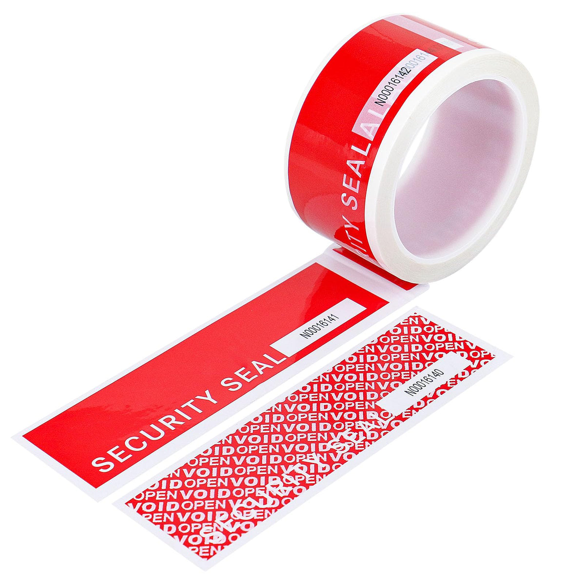 BOMEI PACK Transfer Tamper Evident Security Tape,Tamper Proof Packing Tape,Transfer Tamper Resistant Void Tapes Red for Evidence Box, Envelope, Shipment (Pre-Cut)