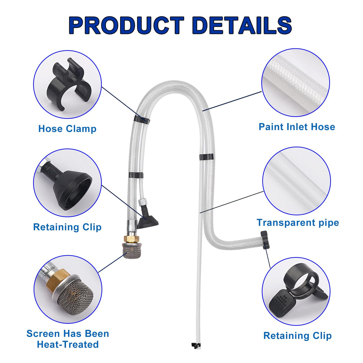 ZVJV Premium Suction Tube Kit for Graco Magnum Project Painter Plus X5 X7 ProX17 ProX19 Stand/Cart Airless Paint Sprayer