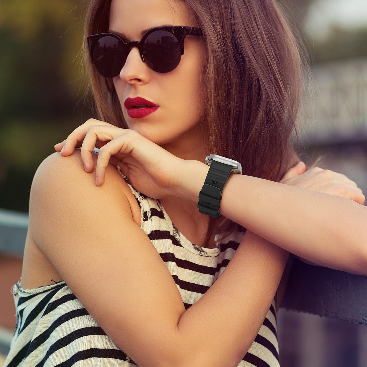 Suphart Bands Compatible with Apple Watch Band 49mm 46mm 45mm 44mm 42mm for Women Men Soft Silicone Sport Strap Designed for Apple Watch Ultra 2 Ultra SE Series 10 9 8 7 6 5 4 3 2 1, Black Grey