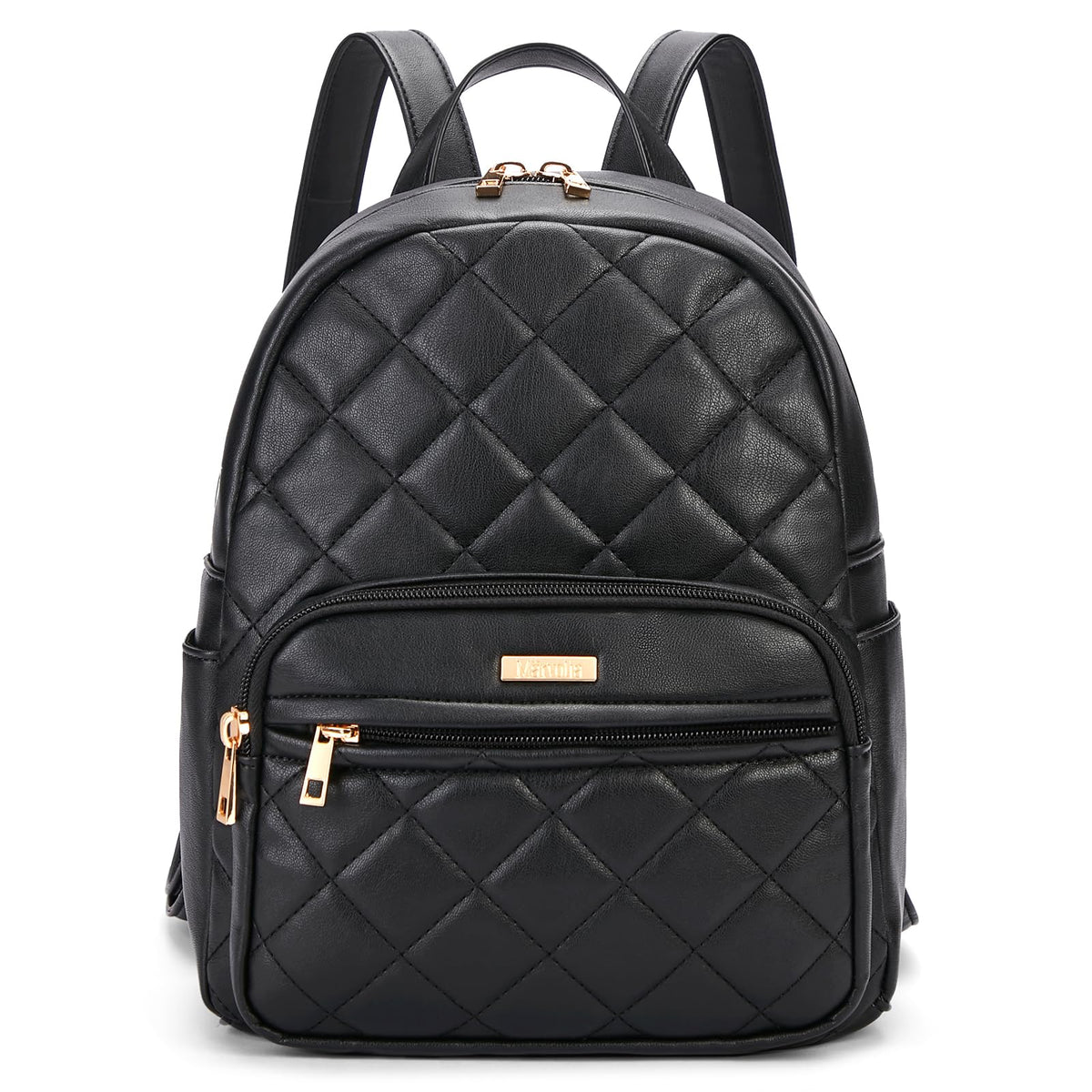 Marvolia Mini Backpack for Women - Vegan Leather Small Backpack Fashion Backpack Purse for Travel Work Shopping - Black