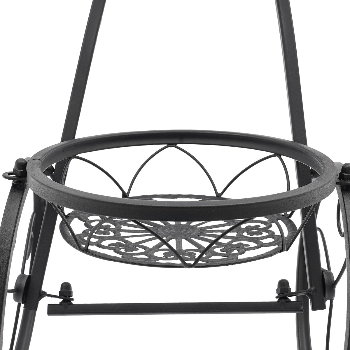 GAMIGIME Tricycle Plant Stand, Metal Bicycle Planter, Flower Pot Cart Holder with 3 Decorative Wheels, Modern Style Flower Pot Cart Holder for Home Decor Patio Garden Flower Shop (Black)