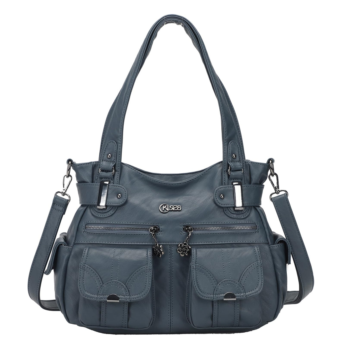 Purses and Handbags for Women Large Hobo Shoulder Bags Soft PU Leather Multi-Pocket Tote Bag