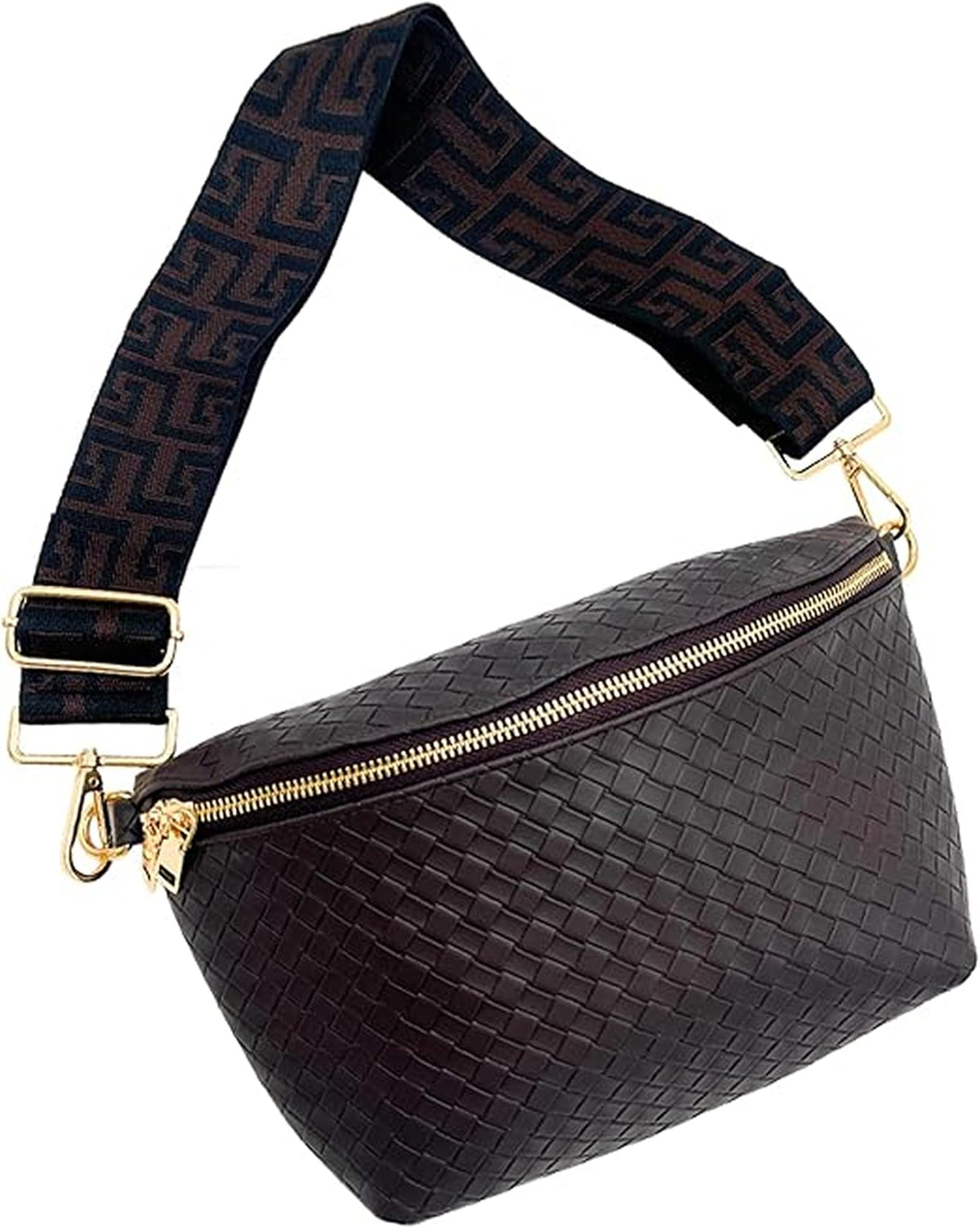 Modern Chic Woven Crossbody Bags for Women - Rory Vegan Leather Purse, Adjustable Strap, Lightweight, Lavender Pressed Woven
