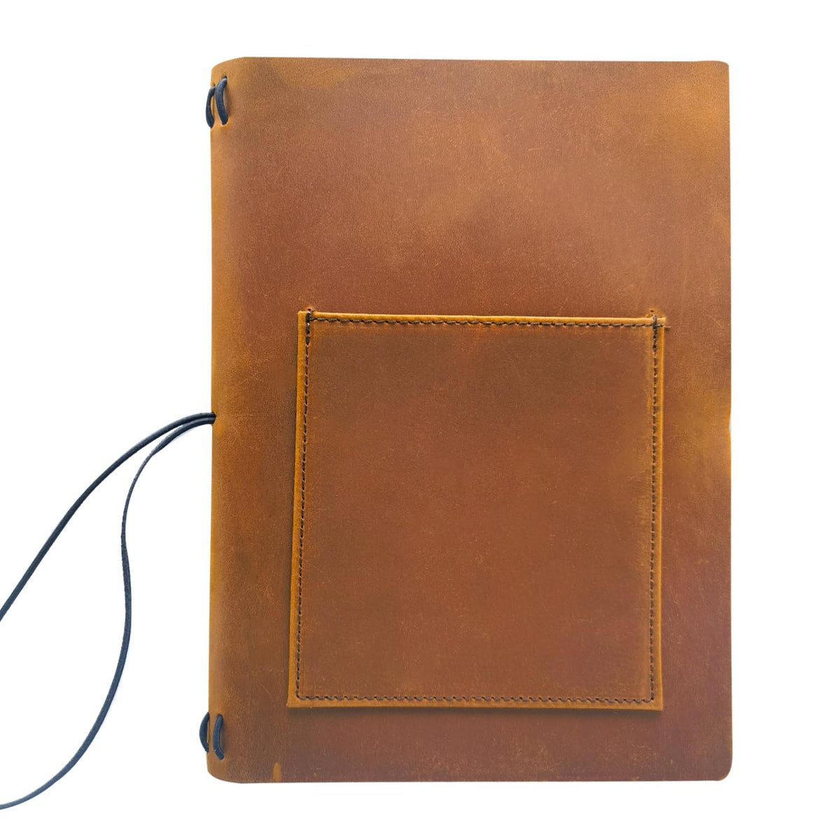 KISSKI A5 Journal Cover for Men, Small Leather Travel Planner Organizer Cover with Phone/Pen Pocket, Travelers Notebook Cover Case for 5.5 x 8.5 Inserts Writing Paper/Note, Gift for Women, Brown