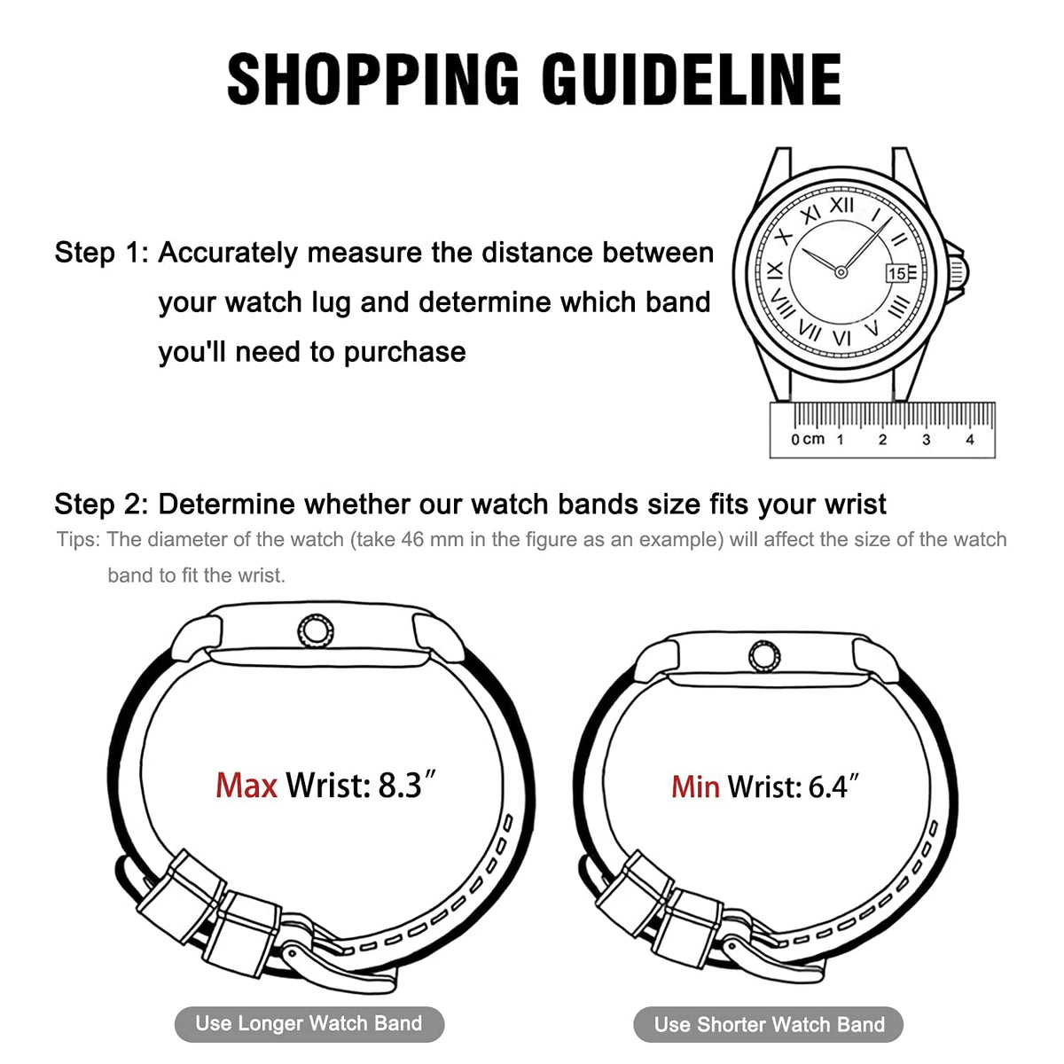 Ritche Silicone Watch Bands 18mm 20mm 22mm 24mm Quick Release Rubber Watch Bands for Men, Black / Black, 20mm, Classic,Sport