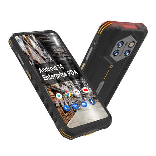 Android 14 Barcode Scanner H68T, Handheld PDA w/Zebra SE4710 Scan Engine, 8GB+128GB, IP68 Rugged Data Terminal, 6.56" Full Screen Mobile Computer Inventory Scanner for Warehouse&Logistics Management