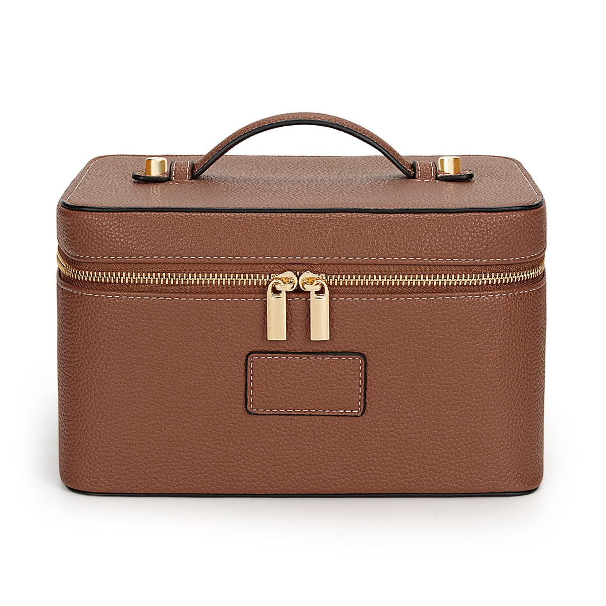 HiTotes Makeup Bag Large Vanity Case for Women Travel Cosmetic Bag Makeup Case Organizer Leather Travel Toiletry Bag
