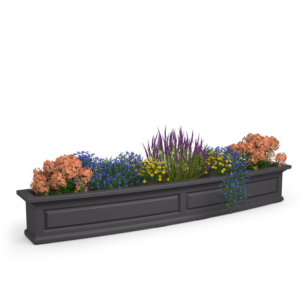 Mayne Nantucket 6-Foot Window Box – Self-Watering, Weather-Resistant Planter for Flowers – Durable Design for Outdoor Use, Perfect for Windows