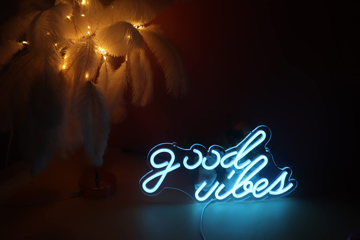 Ulalaza LED Neon Sign Night Light for Wall Party Décor Bedroom Room Bar Wedding Home Birthday Art Decoration Christmas with USB Chain Light modulator 5v (lets party blue)