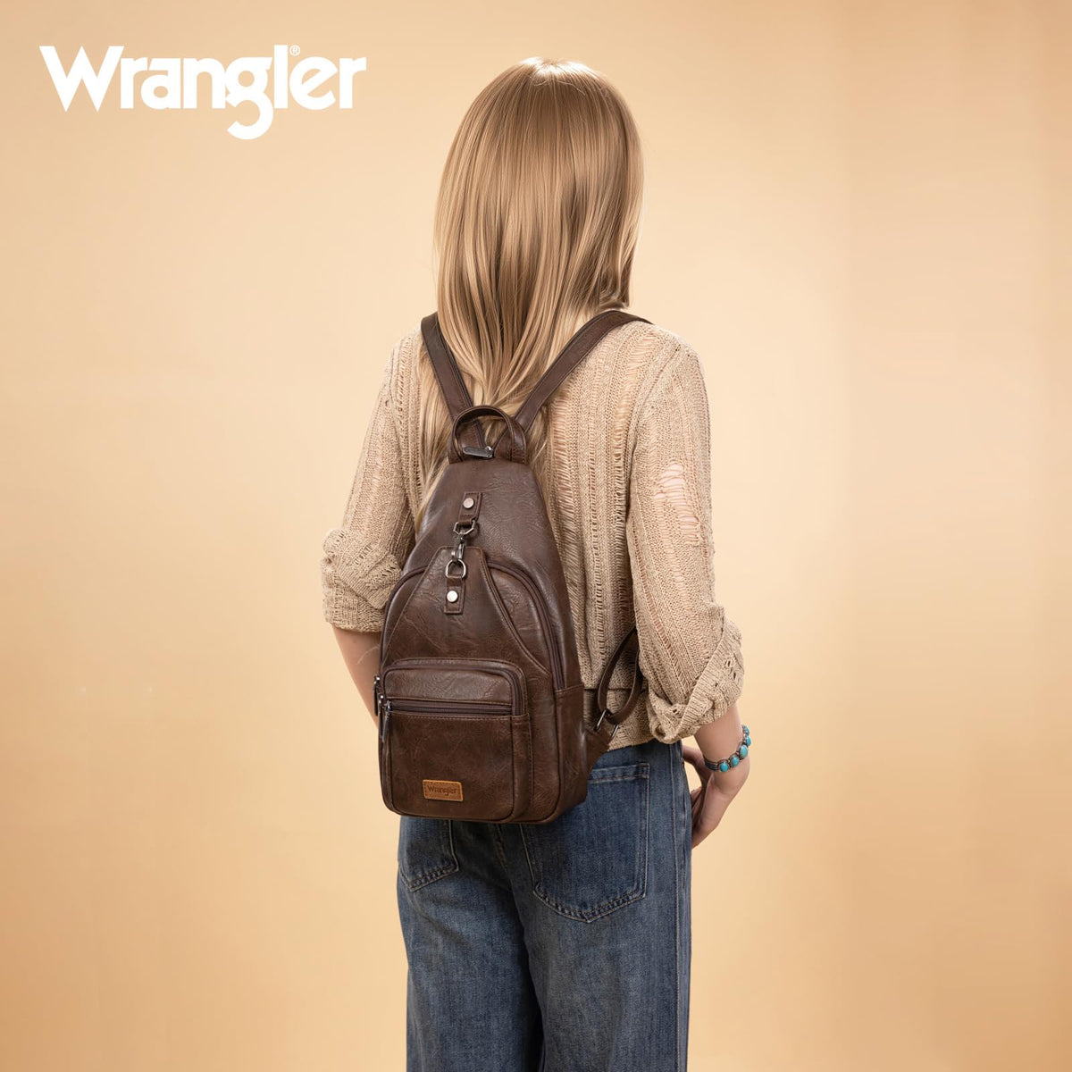 Montana West Wrangler Convertible Backpack for Women Vintage Shoulder Purses with Adjustable Sling Backpack Strap WG290-347CF