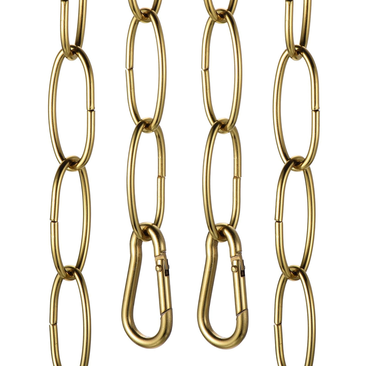 uxcell 7ft Lighting Hanging Chain, 2.4mm/0.09" Looping Metal Pendant Chandelier Chain Extension with 2 Spring Snap Hook for Hanging Plant Pendant Chandelier Light Fixture, Light Copper
