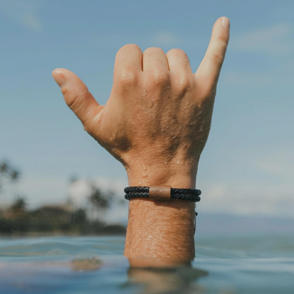 Rowdy Parrot FlexTech Adjustable Silicone Rope Bracelet: Waterproof, Sweatproof, Sunproof, Minimalist Surf, Golf Jewelry for Men - One Size Fits All