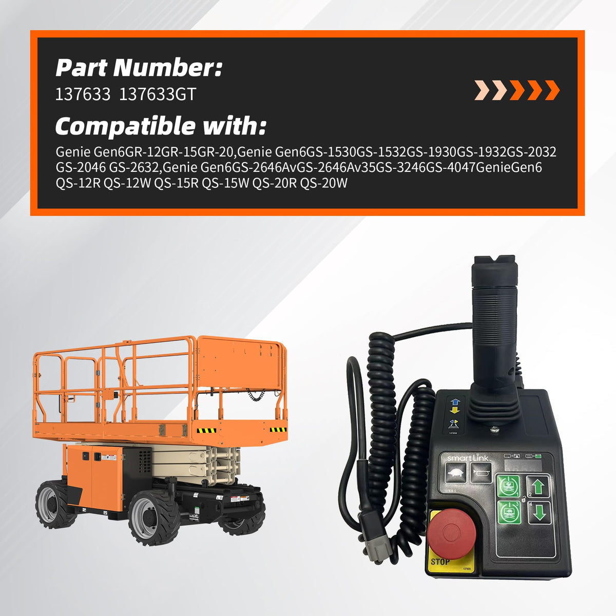 137633 Control Box Assembly for Genie Gen 6 GS-1530 GS-1532 GS-1930 GS-1932 GS-2032 GS-2046 GS-2632 GR-12 GR-15 GR-20 GS-1530 GS-1532 GS-1930