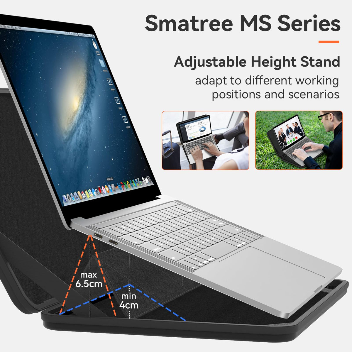 Smatree MS91 Hard EVA Protective Case with Stand Compatible for 16 inch DELL New Inspiron 16 2-in-1/16/16 Plus,for 16 inch Inspiron 16 Plus/16,for 16inch Latitude 7650/7640, 16inch Vostro 7620