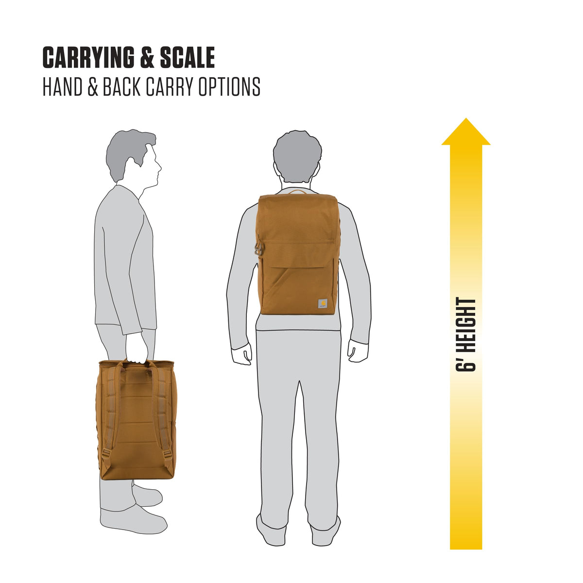 Carhartt 21L Top-Load Backpack, Durable Water Resistant Coated Canvas Base W/ 17" Laptop Sleeve, Black