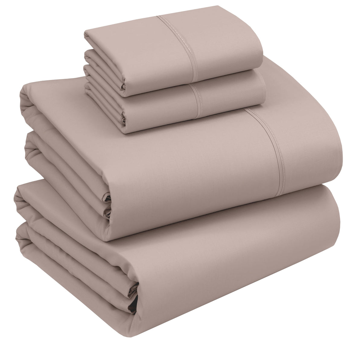 RUVANTI 100% Cotton Percale Sheets Full Size – Crisp Cooling Bed Sheets for Hot Sleepers, Deep Pocket 16”, Soft Breathable & Durable Hotel-Style 4 Piece Set, Warm Mocha