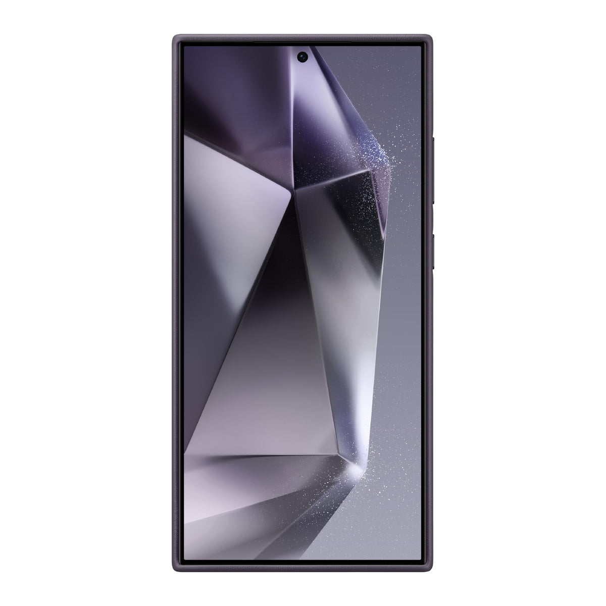SAMSUNG Galaxy S24 Ultra Vegan Leather Phone Case, Protective Cover with Soft Touch, Elegant Design, Scratch Protection, US Version, GP-FPS928HCAVW, Dark Violet