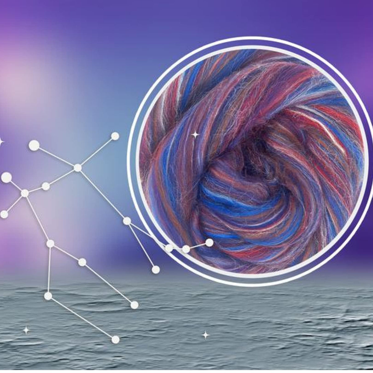 Revolution Fibers – Constellation Range Roving 12 Color Pack (300 Grams / 10.5 Oz) | Tonal Blend of 70% Dyed Merino and 30% Tussah Silk Combed Top | Fiber for Felting, Spinning