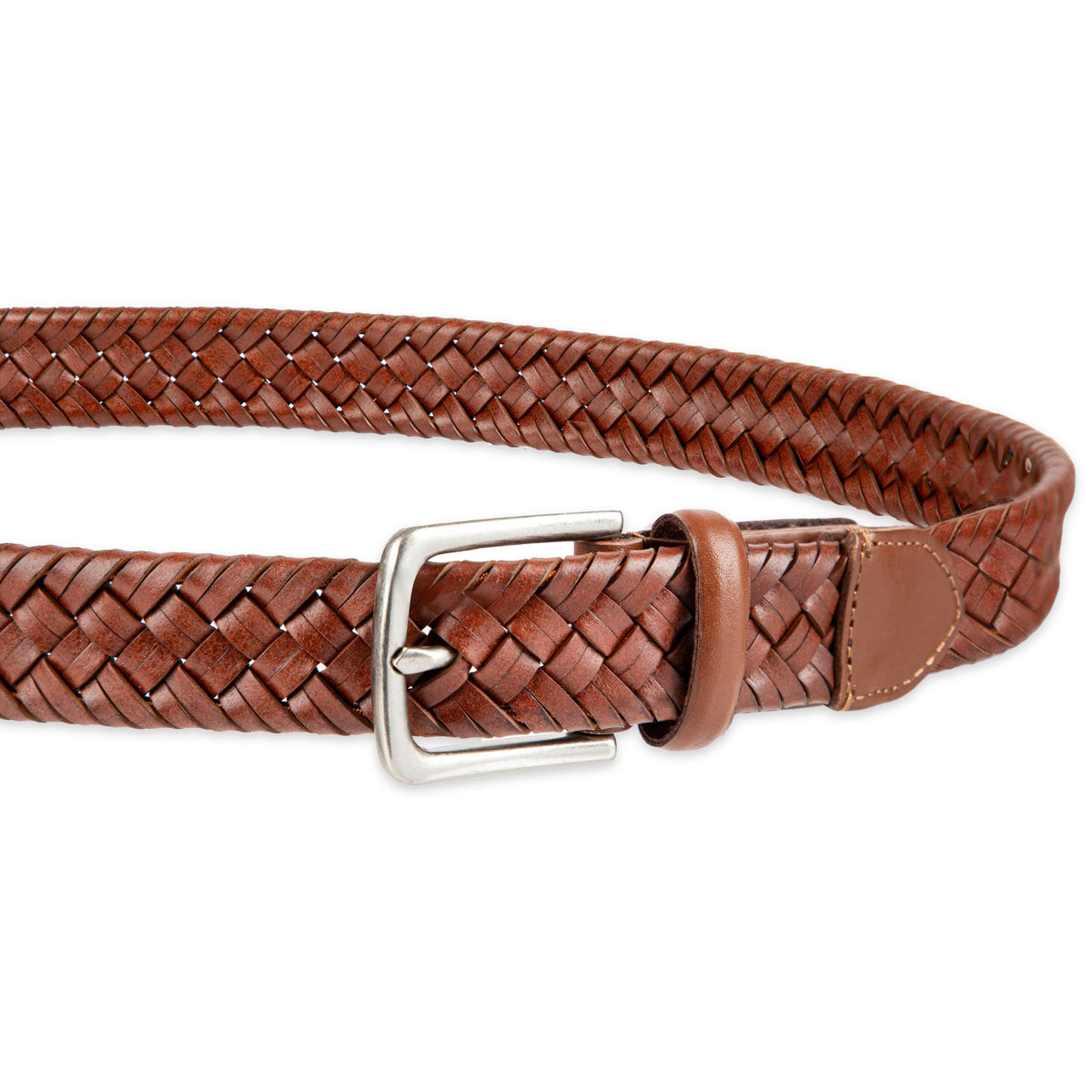 Tommy Bahama Men's Fully Adjustable Stretch Braid Belt, Tan, Medium