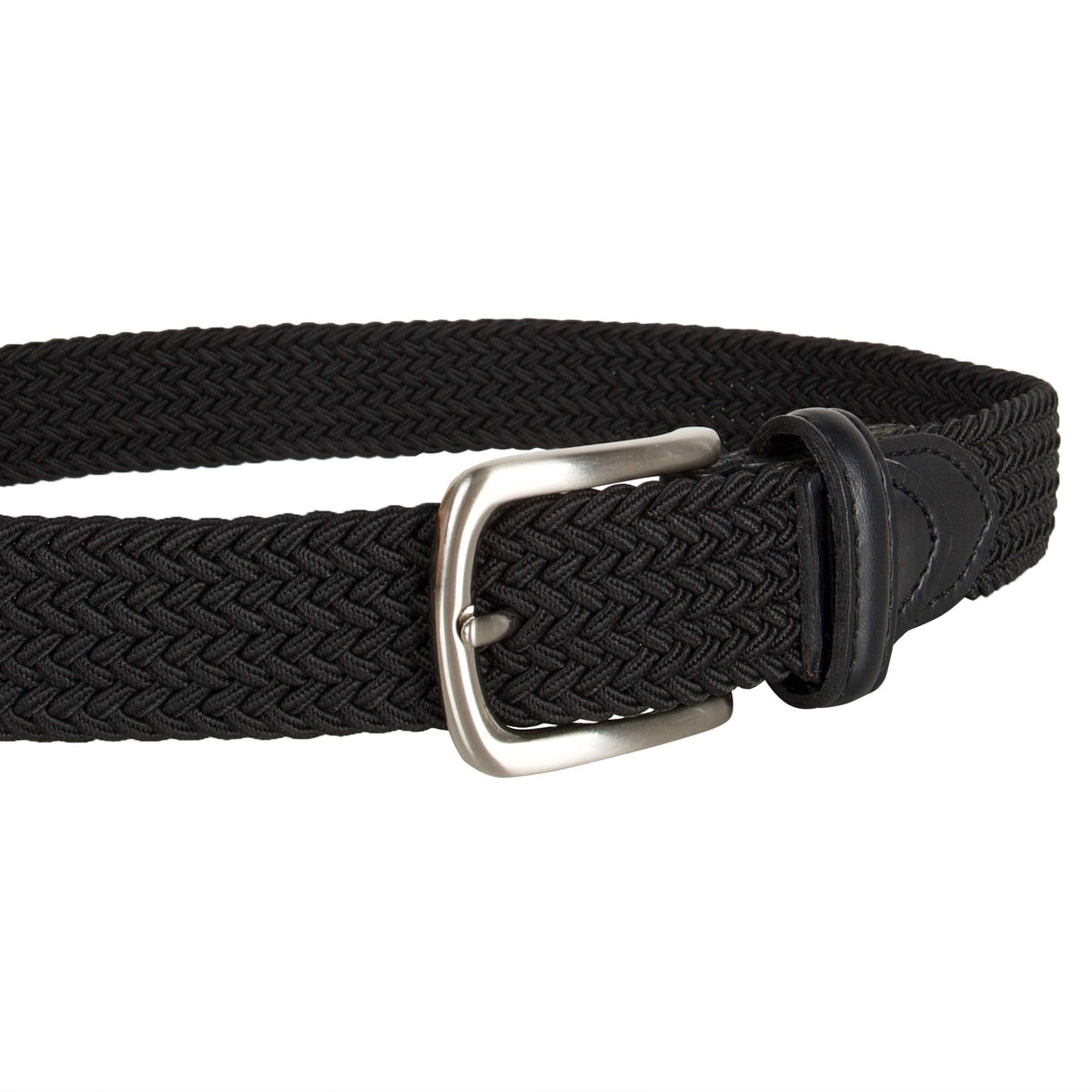 Dockers Big Boys Dockers Big Boys' Braided Elastic-web Stretch Belt, Black, Large