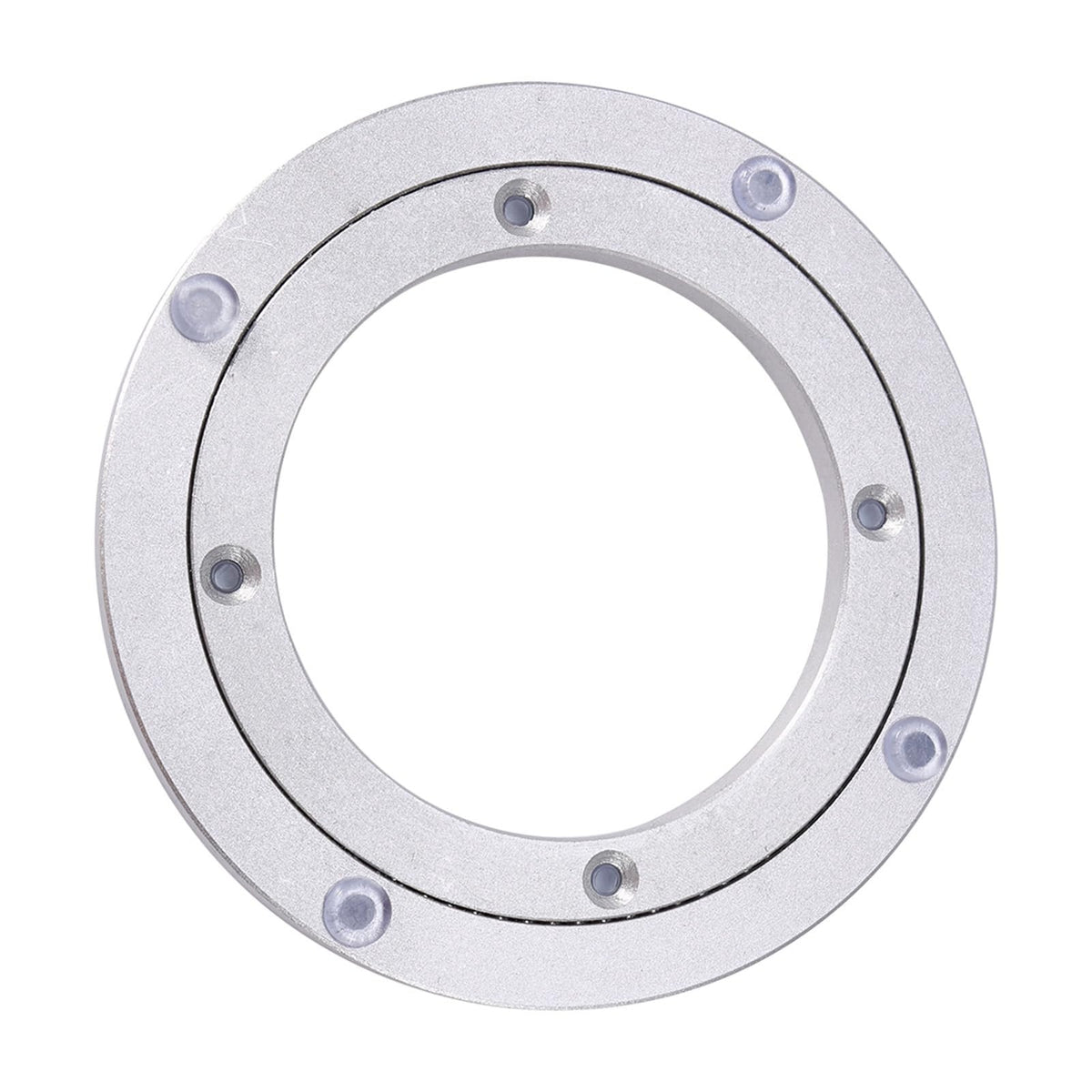 Heavy Duty Aluminium Alloy Rotating Bearing Plate, Round Table Turntable for Dining Cake Display TV Stand, Smooth Swivel Base with Pre Drilled Holes for Easy Mounting (8 inches*H8.5MM)