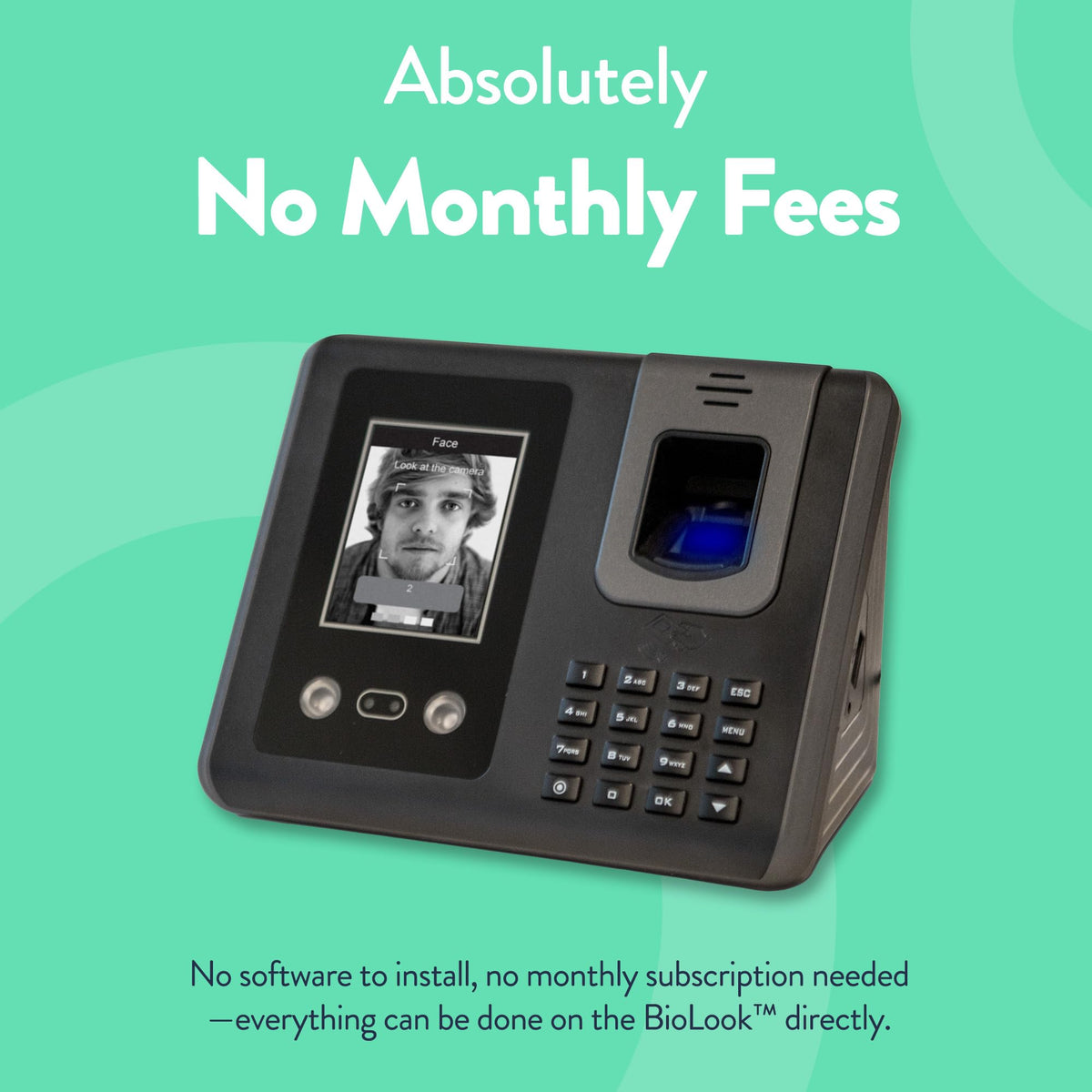 Acroprint Face Recognition Time Clock (No Monthly Fee) - RT200
