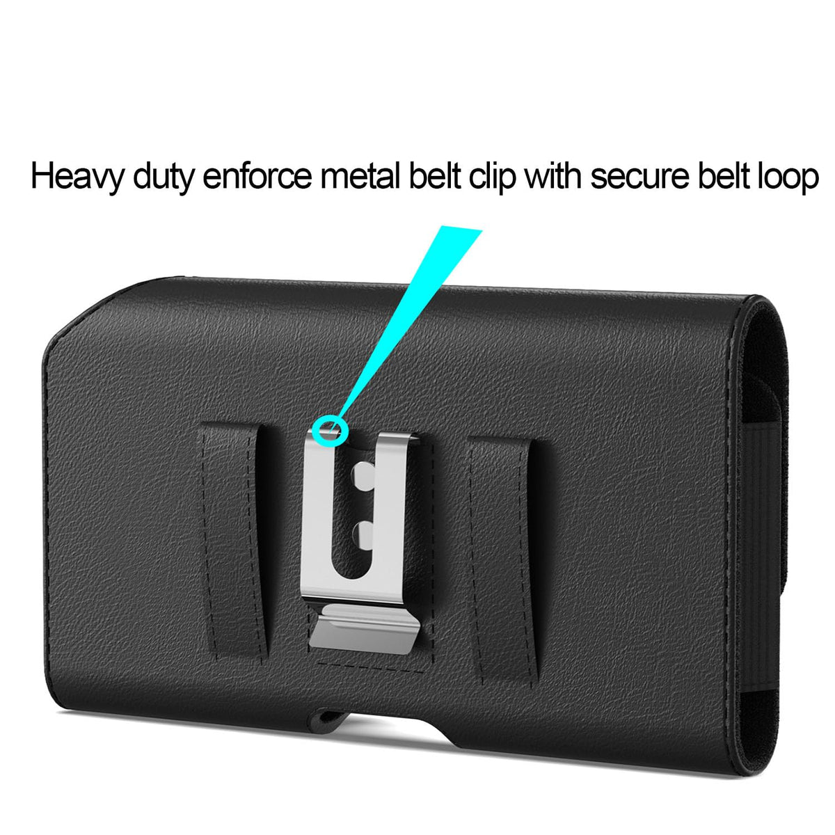 CoverON Holster with AirPods Holder for Apple iPhone 17e 17 Pro/ 16 16e 16 Pro /15 14 13 12 11 Pro/X Xr Xs Phone Case Belt Clip Earbuds Leather Pouch (Fits Otterbox or Any Case on)