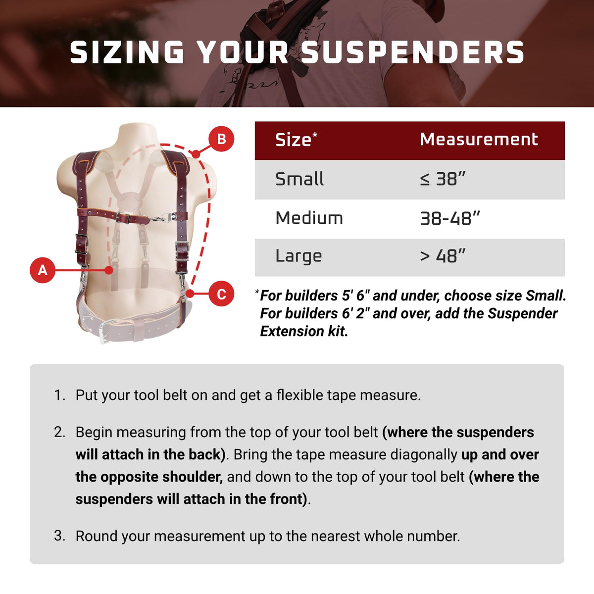 Occidental Leather Stronghold Suspension System - Comfortable, Secure Fit - Includes Convenient Pockets - One Size Fits Most - Made in USA