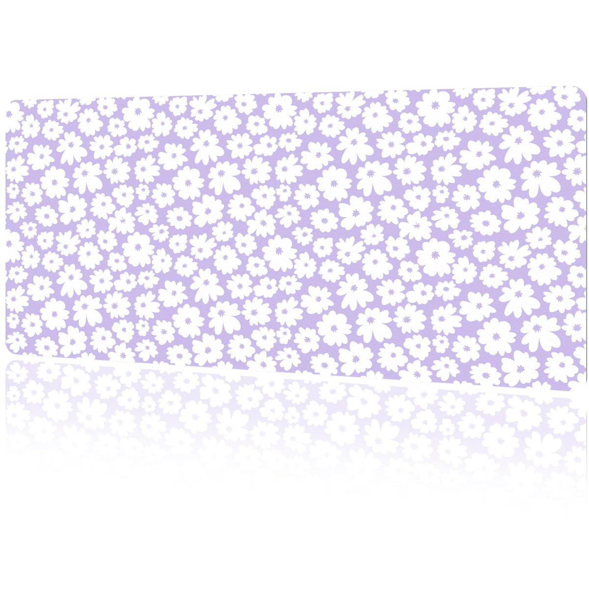 MAYCARI Kawaii Purple Flower Extended Gaming Mouse Pad Large, 31.5"X15.7" Big Mouse Pad with Non-Slip Base Long Computer Keyboard Mouse Mat for Home Office Work