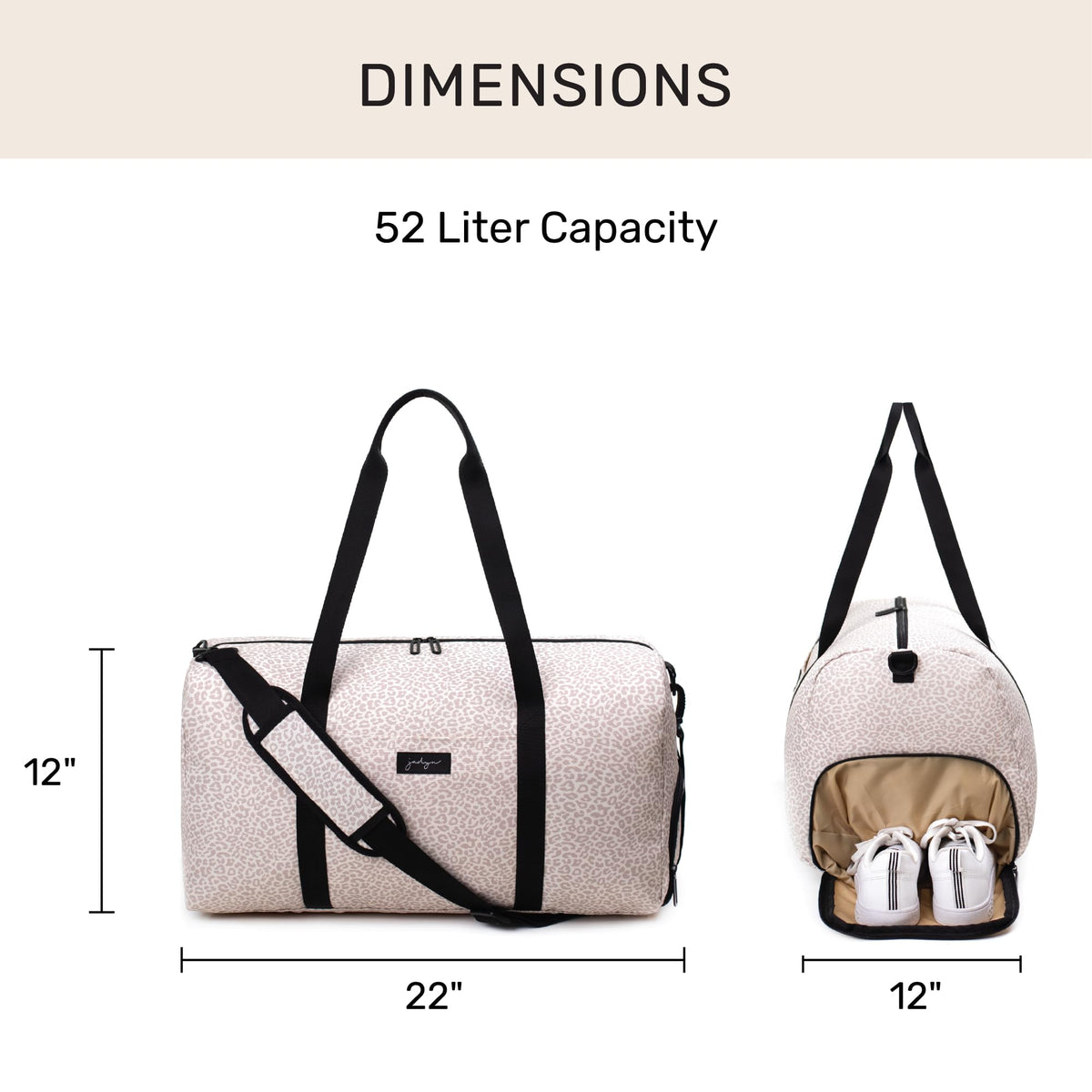 Jadyn 22" Women's Large Duffel/Weekender Bag with Shoe Pocket, Travel Bag