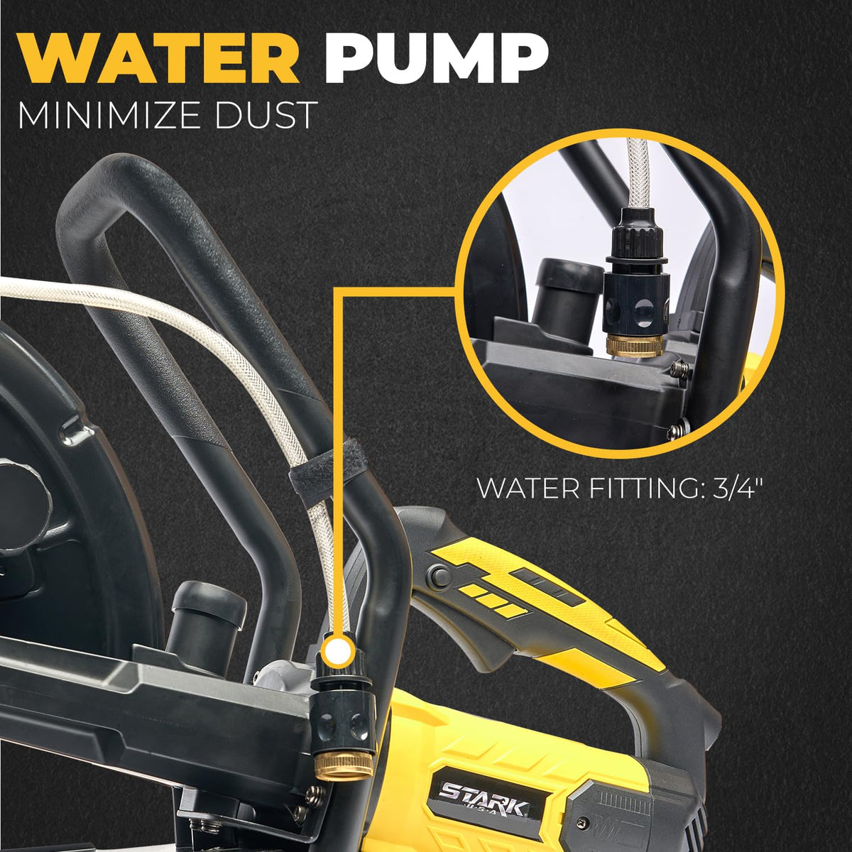 XtremepowerUS 3200W Electric 16" Wet/Dry Cutter Circular Saw Concrete Saw Cutter Saw 20AMP Water Line (Blade Included) Disc Cutter, Power Cutter