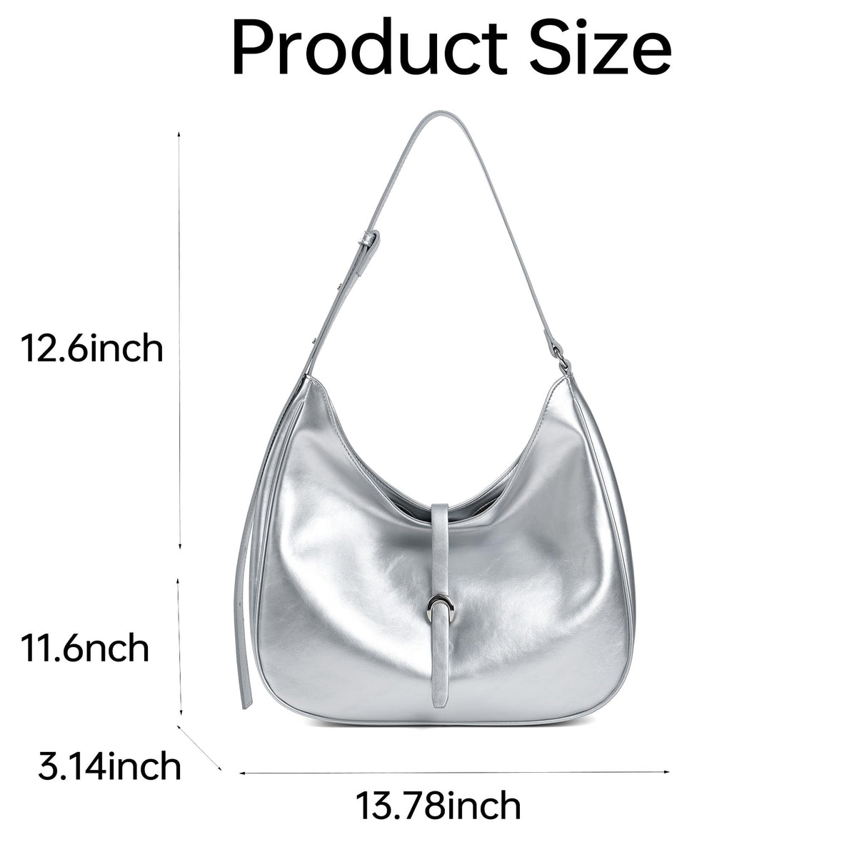 GEMIU Soft Hobo Shoulder Bags for Women, Vegan Leather Trendy Purses with Adjustable Strap, Magnetic Closure