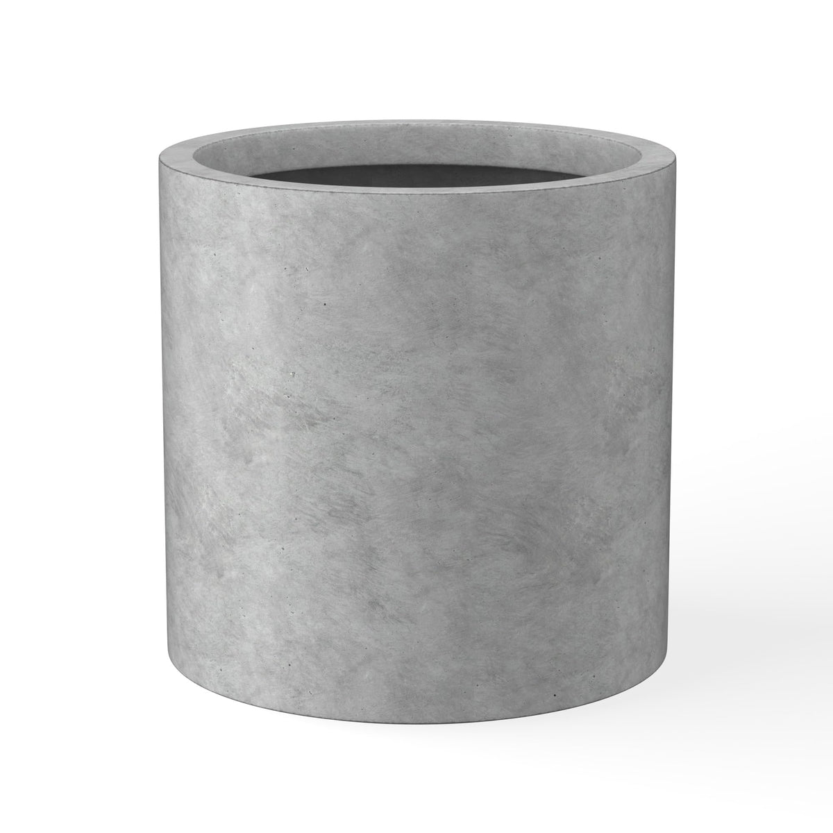 Kante 9.8" Dia Round Concrete Planter, Modern Style Large Cylindrical Plant Pot with Drainage Hole and Rubber Plug for Indoor Outdoor Patio, Natural Concrete