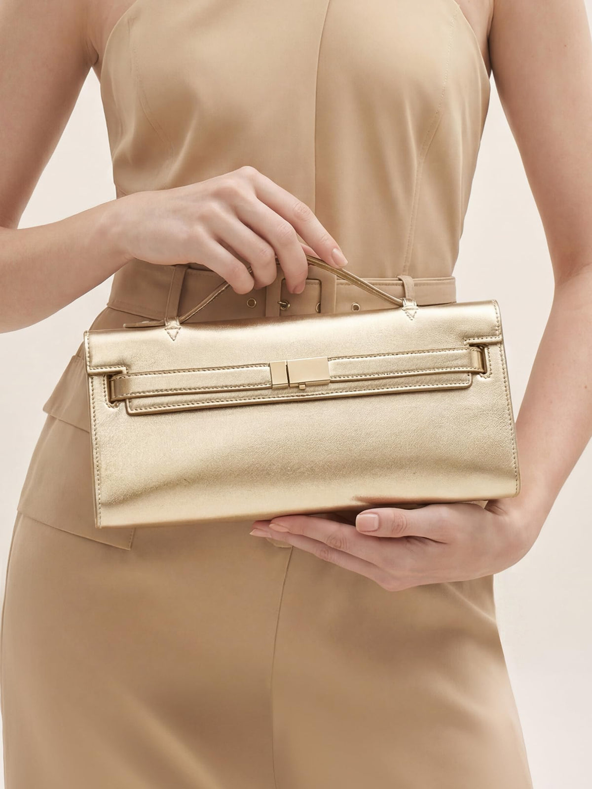 CHUNLI PU Leather Clutch Purses for Women, Trendy Ladies Top Handle Bag for Evening Work Business Daily Use
