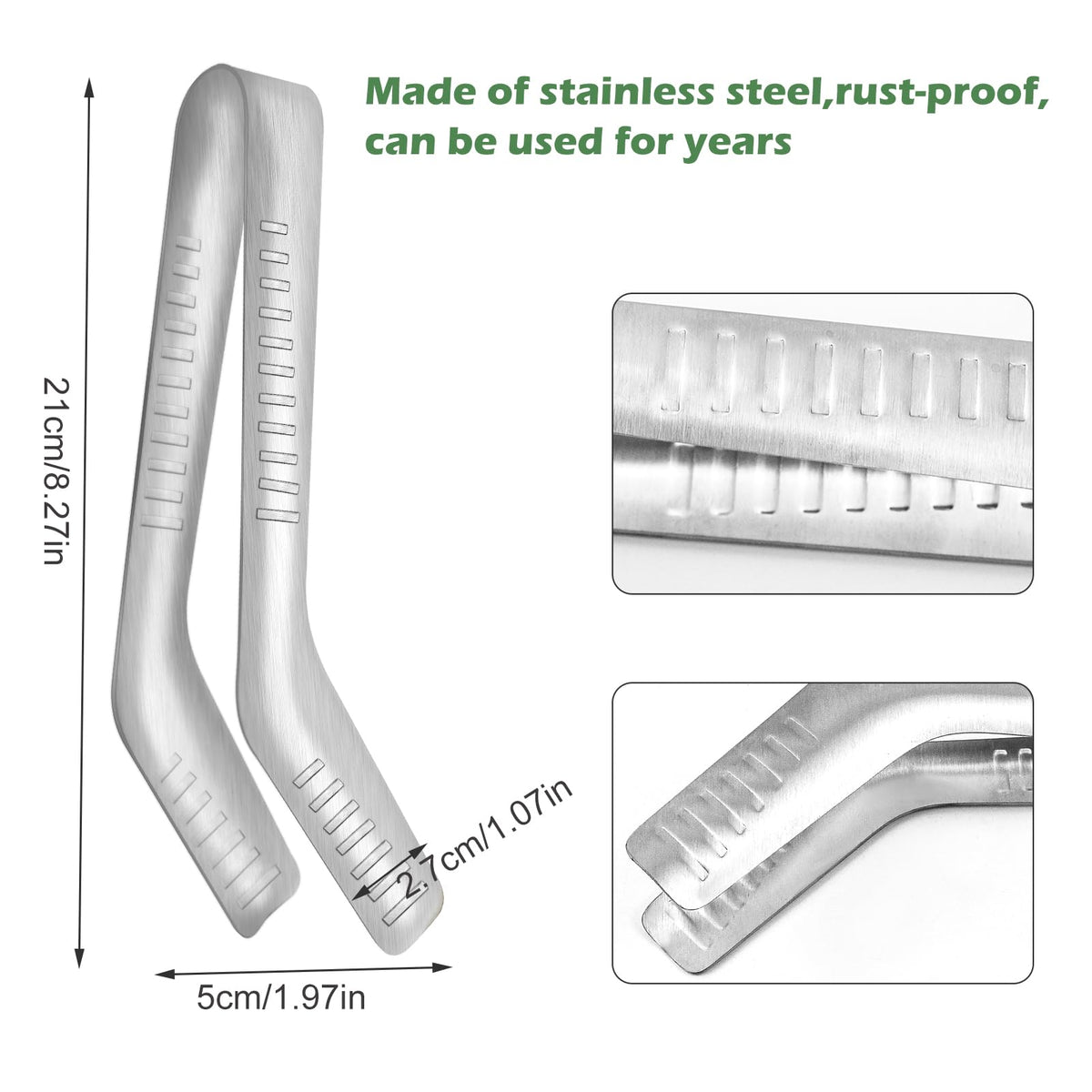 1PCS Seedling Transplant Tongs Stainless Steel Seedling Starters Remove Tongs Seedling Transplanting Tool Seedling Easy Transplanter with Anti-Slip Grasp Tips to Reduce Damage to Roots