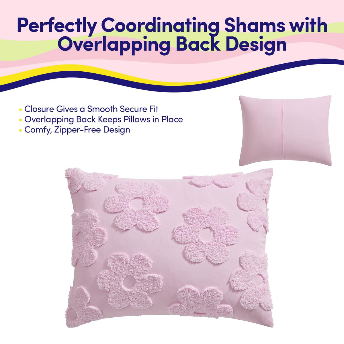 Kids Twin Size Bed in a Bag Tufted Comforter & Sheet Set – Complete Bedding Set with Corner Strap Fitted Sheet, Ultra Soft Lightweight All Season Comforter, Girls Bedroom, Dorm, Guest Room