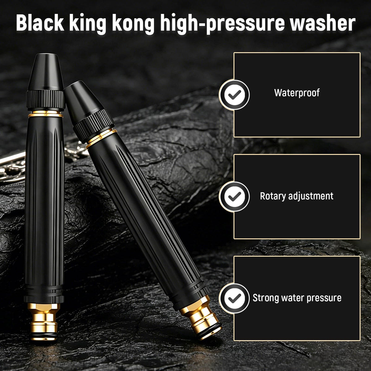 2026 New Jet Nozzle PowerWasher for Garden Hose, 2Pcs Garden Hose Nozzle High Pressure PowerfulCleaning Spray Evenly, High Pressure Hose Nozzle for Car Washing (Pacifier Interface)