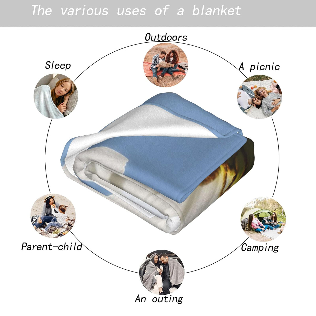 MIEPOS Christian Fitness Throw Blanket, 50x60in, Soft, Lightweight Flannel,Rustic Blue Gym Motivation Blankets, Gifts for Believers Women Men, for Workout Couch Office Home Living Room Decor