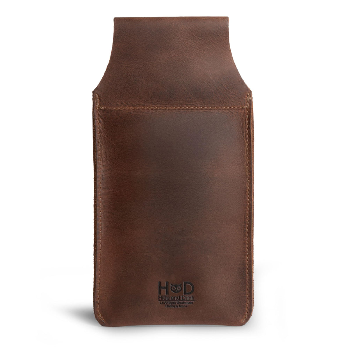Hide & Drink, Waist Phone Holder Pouch, Accessory Bag, Soft Case for Work & Outdoors Essentials, Full Grain Leather Handmade, Bourbon Brown