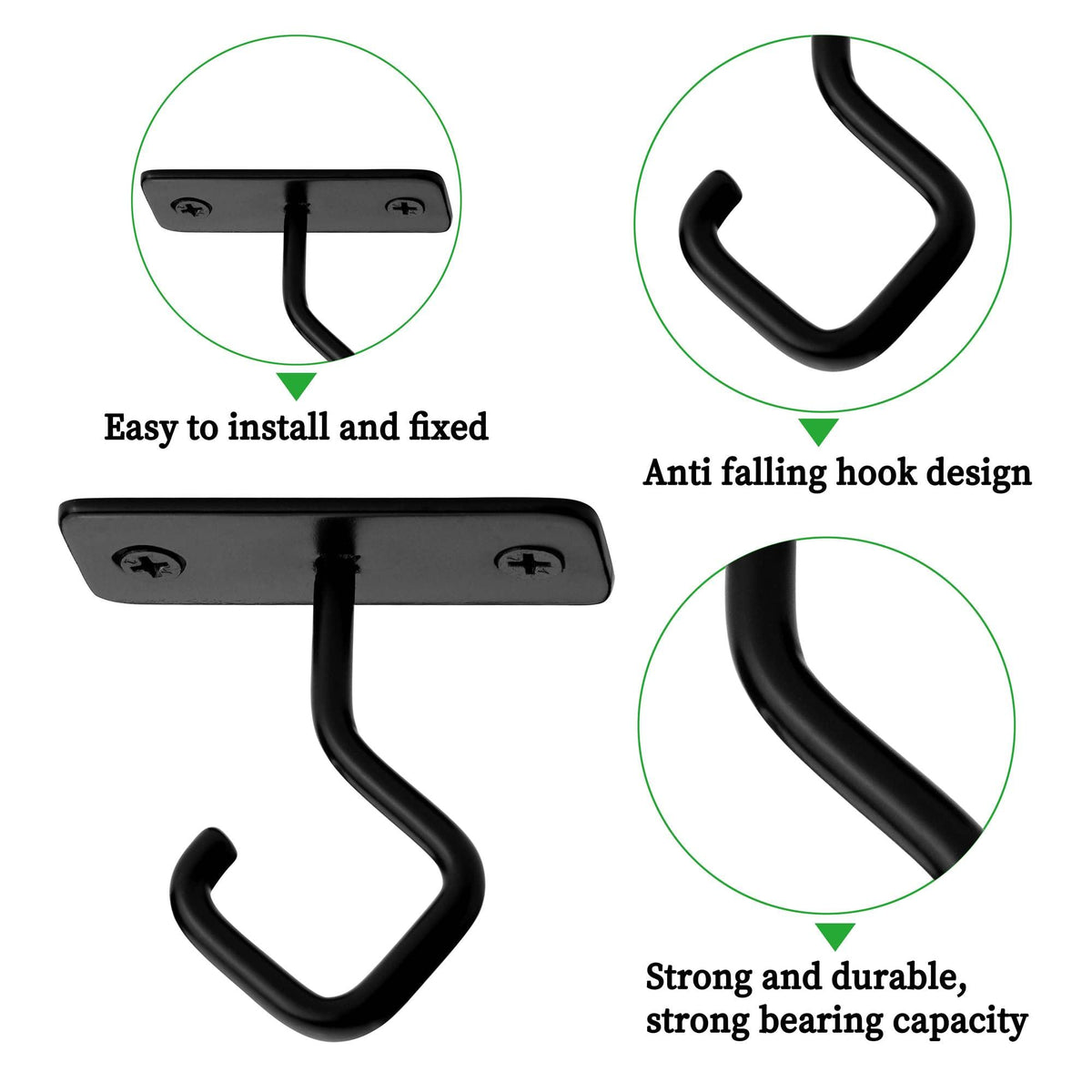 AJART Ceiling Hooks for Hanging Plants: Iron Plant Hanger for Wall Mount - 8 Pack/2.5 Inch Ceiling Hook for Indoor Use