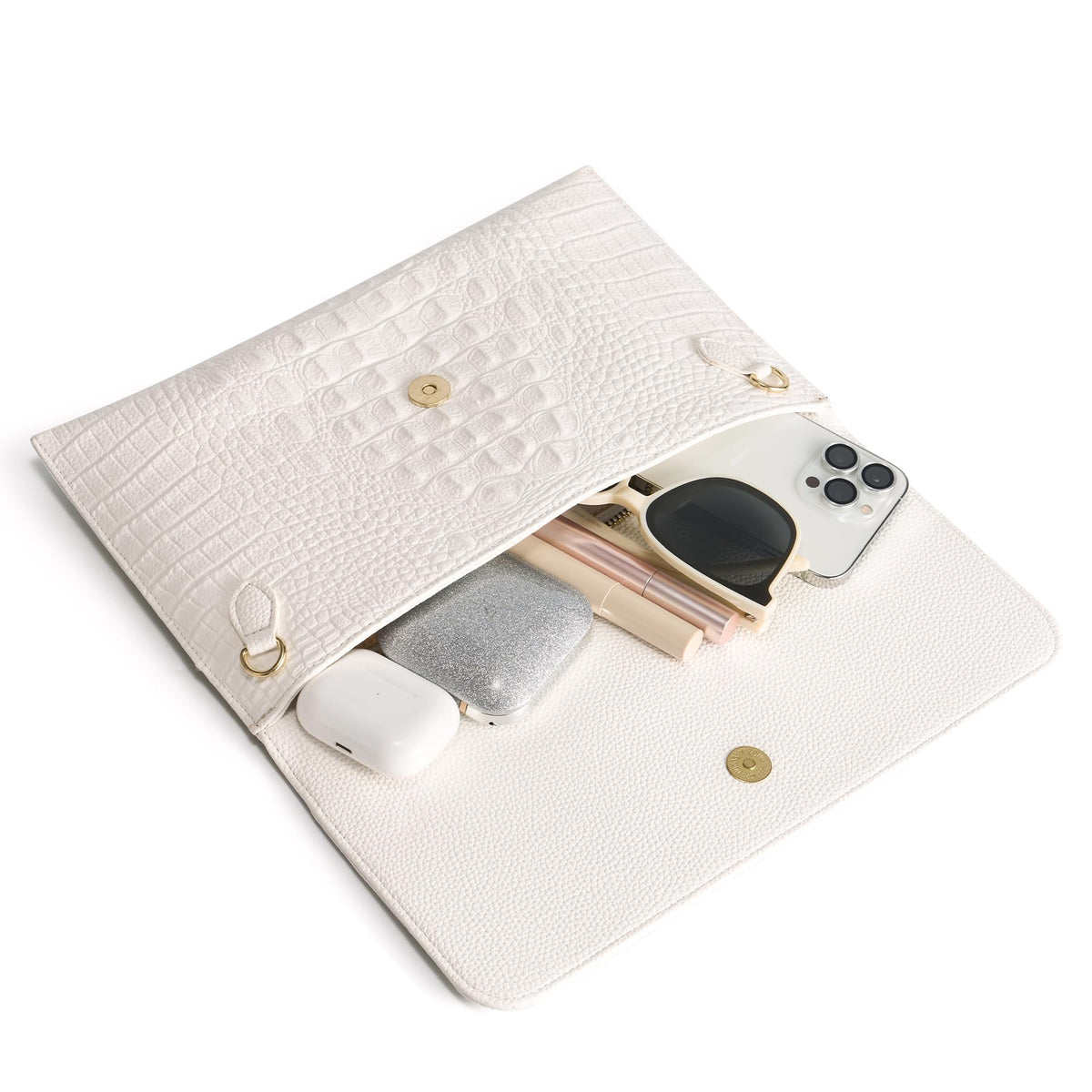 SWEETV CHUNLI Evening Clutch Purses for Women Elegant Wristlet Wallets Crocodile Pattern PU Leather Purse Formal/Wedding