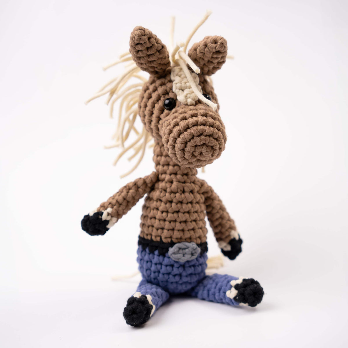 Amigurumi Crochet Kit for Beginners Adults and Kids, Learn to Crochet Kits for Adults Beginner with Easy Yarn, Stuffed Crochet Animal Kit with Step-by-Step Video Tutorials - Harvey the Horse
