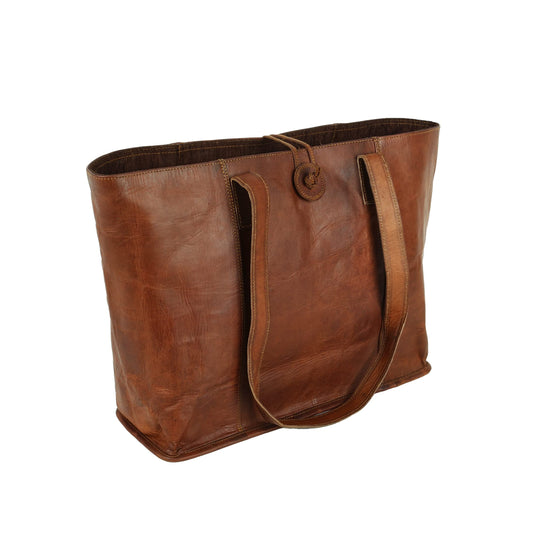 vintage crafts Genuine Leather Tote Bag | Handbag | Shopper Purse Shoulder Bag | Office Laptop Bag for Women