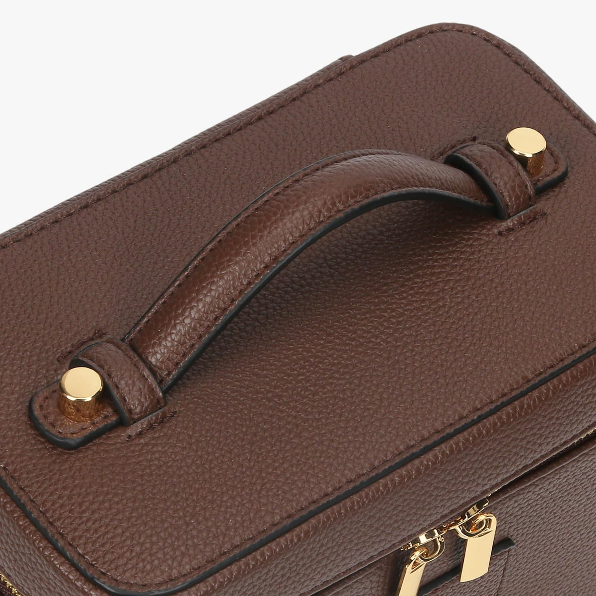 AnBlack Makeup Bag Vanity Case with Removable Divider Travel Toiletry Bag Portable Cosmetic Bag Makeup Organizer Case (Coffee)