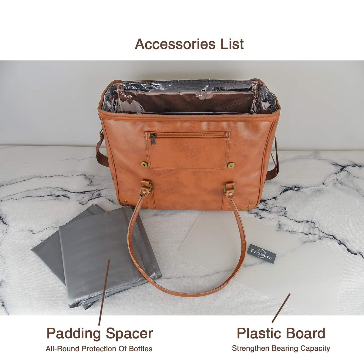 Freshore® 6 Wine Bottles Carrier Leather Bag - Insulated Cooler Travel Tote - Premium Large Portable Bottle Carrying, Waterproof Full Padding Wine Lovers Protection, Dark Brown