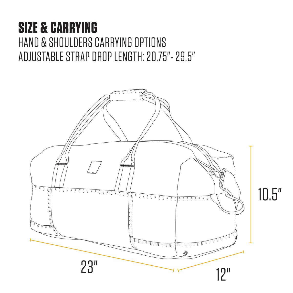Carhartt Classic Duffels, Heavy-Duty Bag for Jobsite, Gym, & Travel, 55L, Carhartt Brown