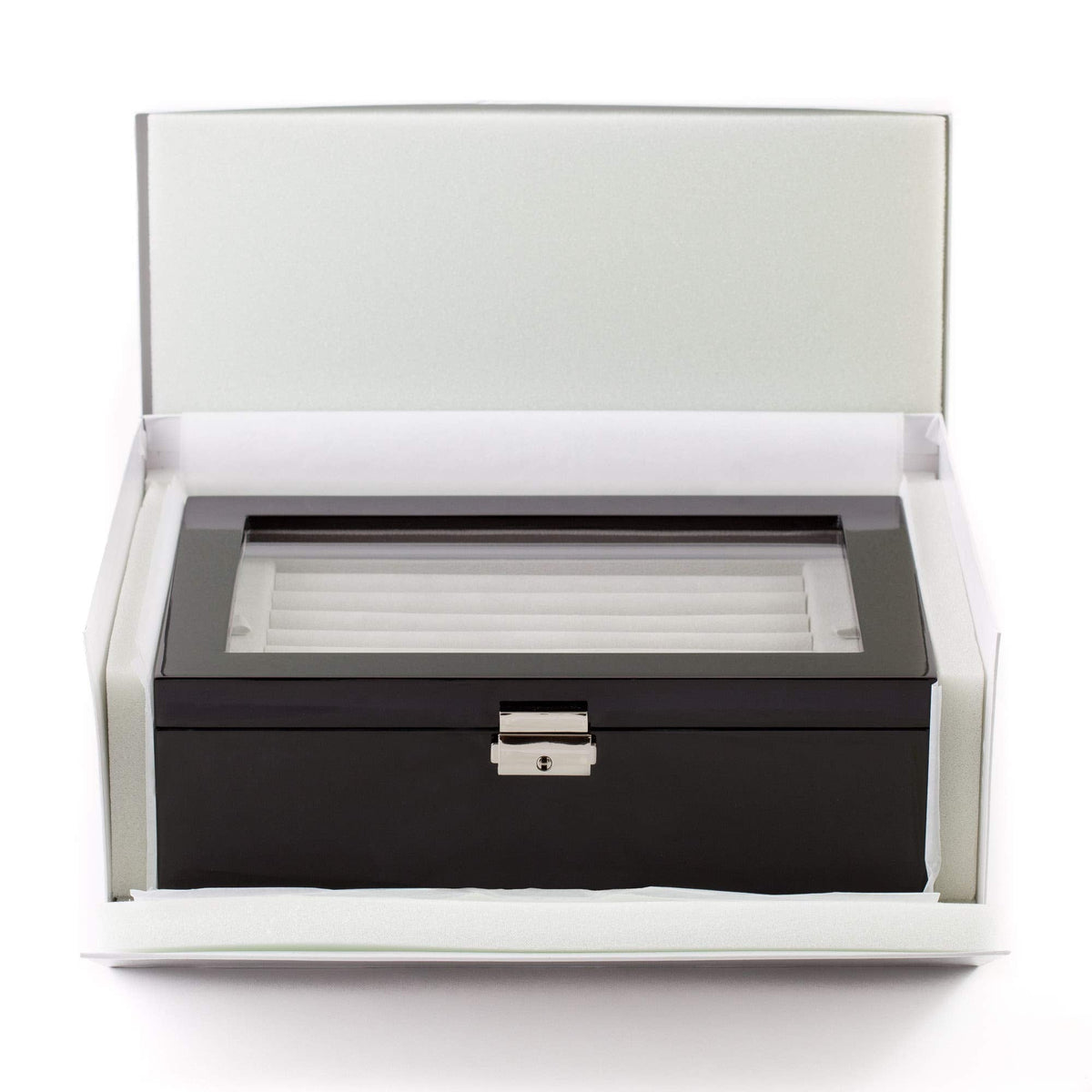 Black Double Layer Jewelry Cufflinks Storage Presentation Box / Case by Cuff-Daddy